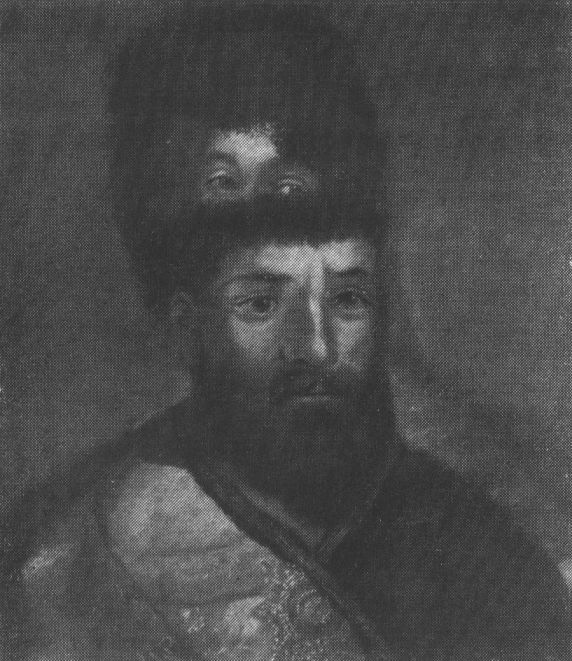 Портрет Е.И. Пугачева, написанный по портрету Екатерины II (фрагмент). Неизвестный художник