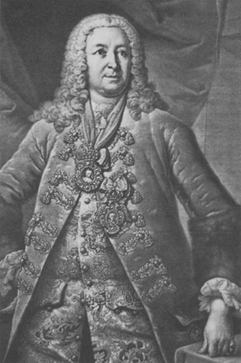 Лейб-медик Иоганн Герман Лестак. Гравюра неизвестного художника. 1740-е гг.