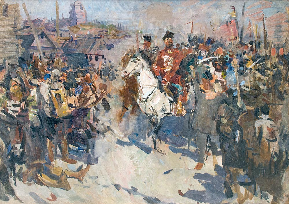 С.В. Герасимов. Эскиз к картине «Восстание Е.И. Пугачева». 1945