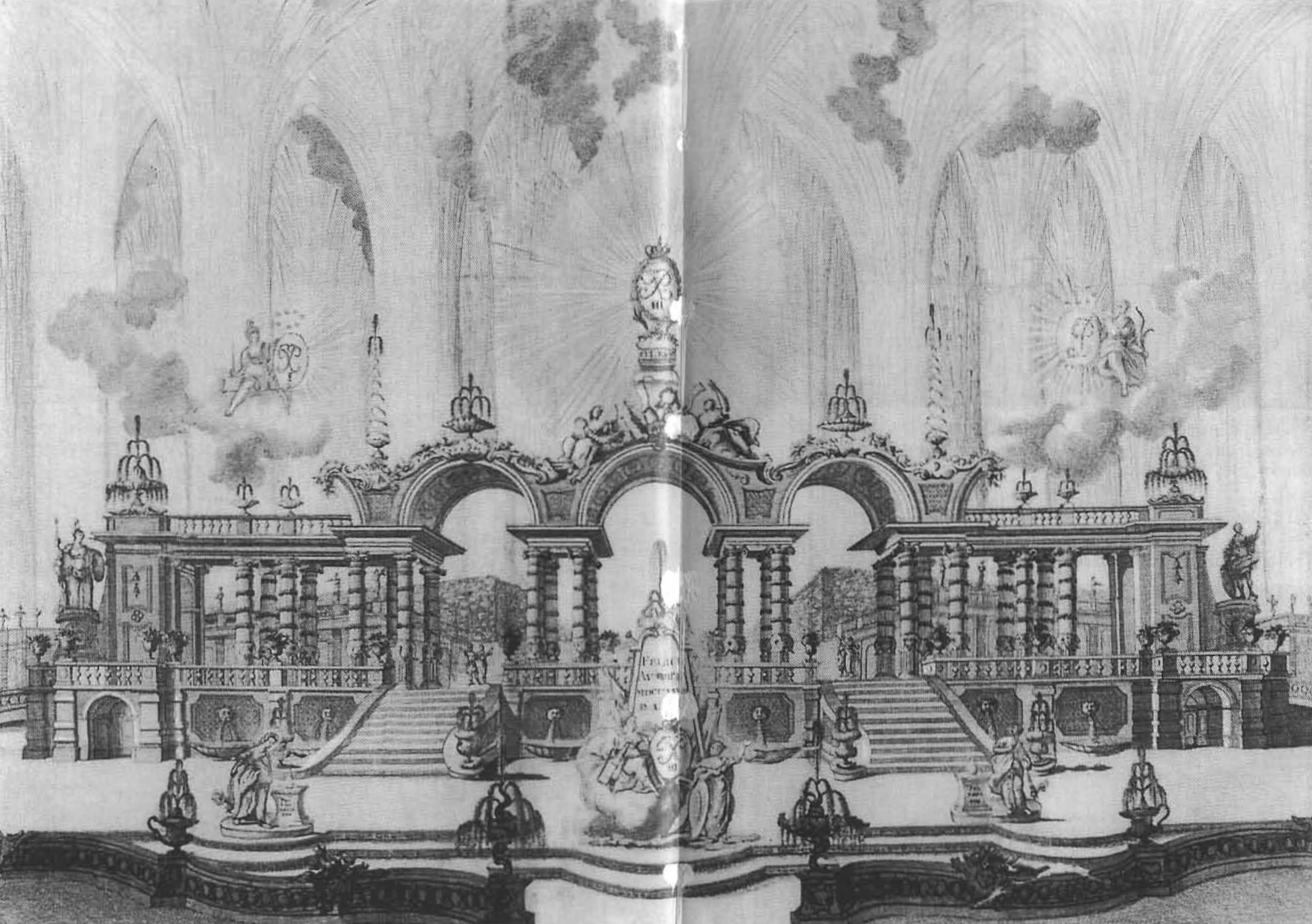 Изображение фейерверка в честь дня рождения императора Петра III, самодержца Всероссийского, представленного в Сарском селе 10 февраля 1762 г.