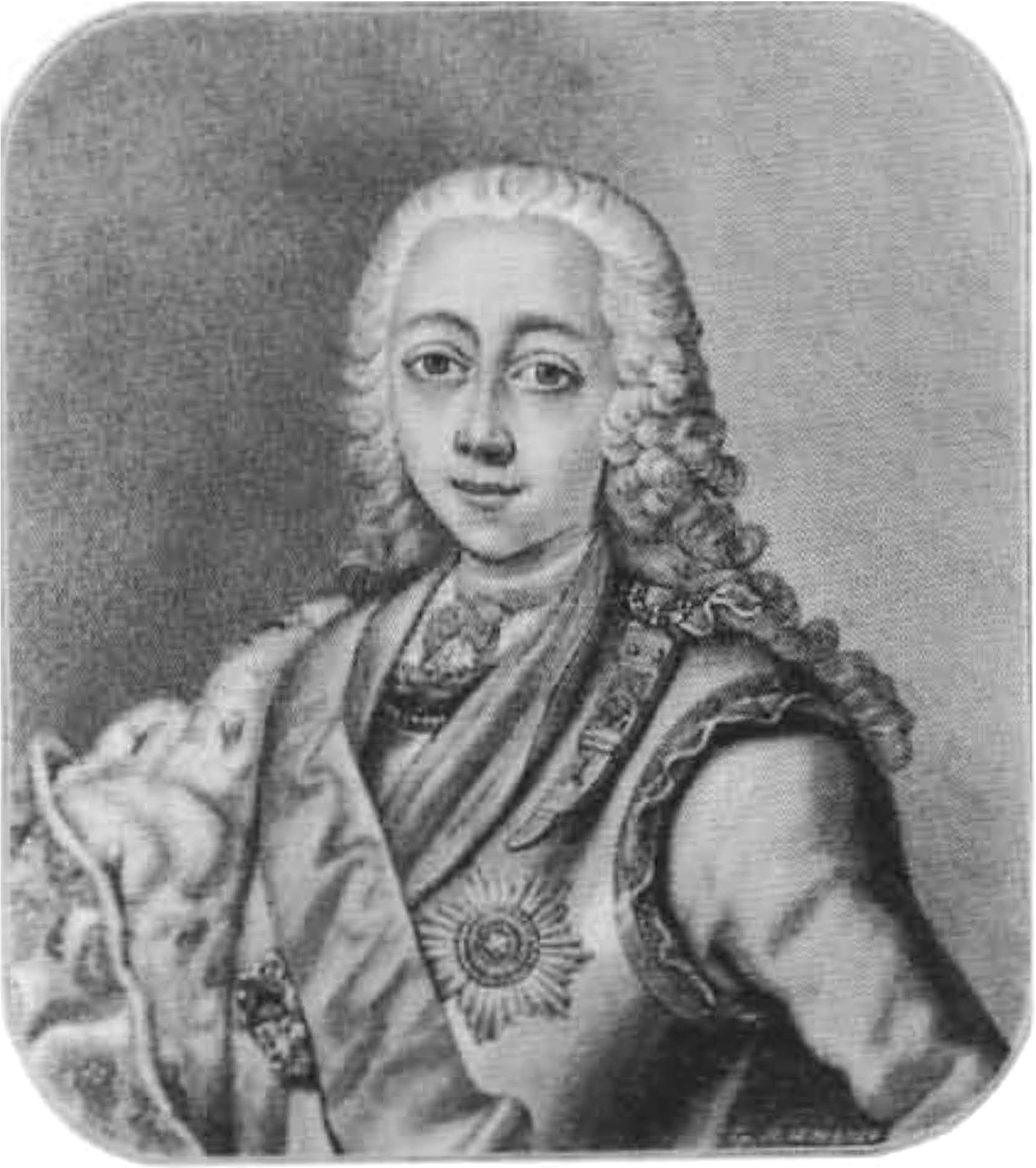 Великий князь Петр Федорович. С портрета Г.Х. Гроота. 1743 г.