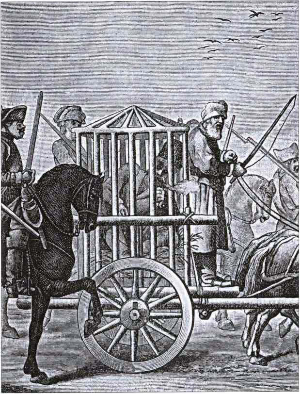 Пугачев под конвоем. Гравюра 1770-х годов