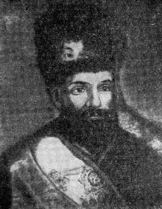 Портрет Пугачева, нарисованный на портрете Екатерины I